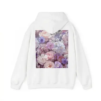 Pink Roses Purple Wildflowers Soft Floral