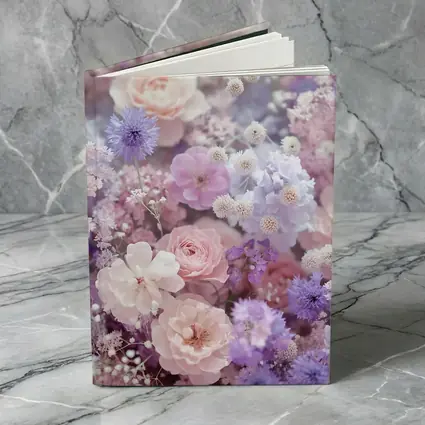 Pink Roses Purple Wildflowers Soft Floral