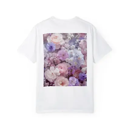 Pink Roses Purple Wildflowers Soft Floral