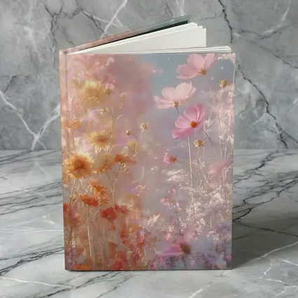 Pink Cosmos Flowers Dreamy Pastel Sky