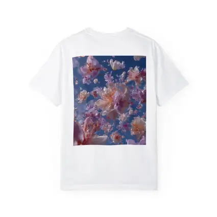 Pink Flowers Floating Against Blue Sky