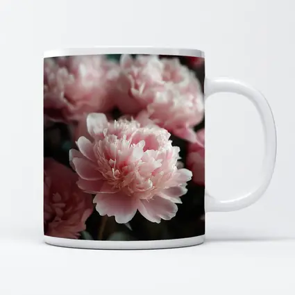 Pink Peonies Blooming Soft Floral Arrangement