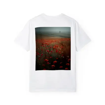 Red Poppies Field Misty Countryside Landscape