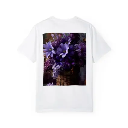 Purple Lilac Dahlias Wicker Basket Floral Arrangement