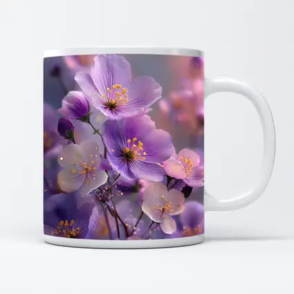 Purple Wildflowers Soft Dreamy Bokeh Background