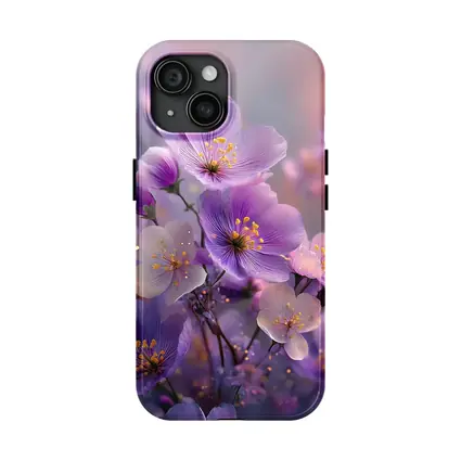 Purple Wildflowers Soft Dreamy Bokeh Background