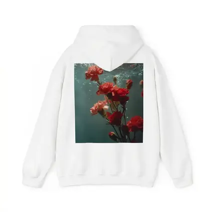 Red Carnations Floating Underwater Dark Background