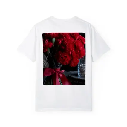 Red Carnations Bouquet With Satin Ribbon