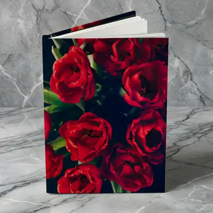 Red Tulips Bouquet Dark Background Floral