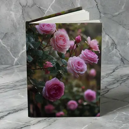 Pink Roses With Rain Drops Garden