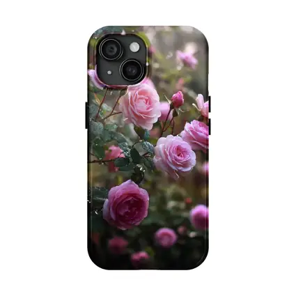 Pink Roses With Rain Drops Garden