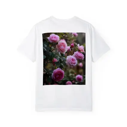Pink Roses With Rain Drops Garden
