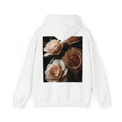 Peach Roses Dark Moody Floral Background