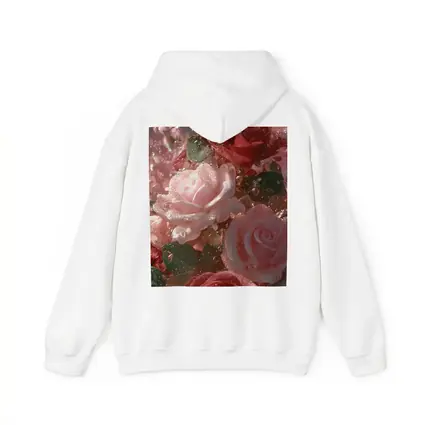 Pink and Red Roses with Water Droplets