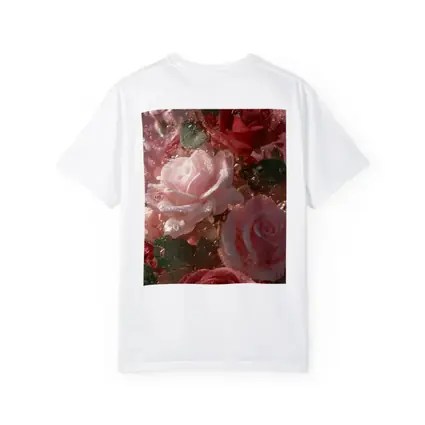 Pink and Red Roses with Water Droplets