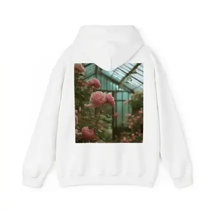 Pink Roses Blooming Inside Glass Greenhouse