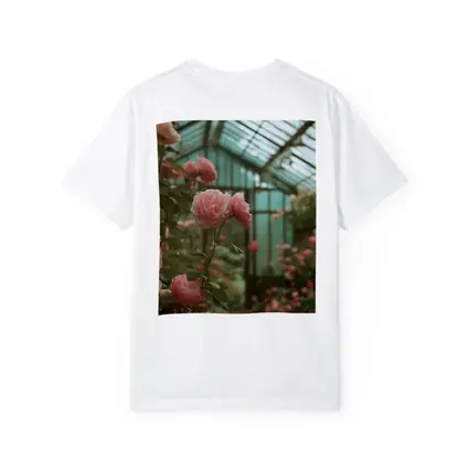 Pink Roses Blooming Inside Glass Greenhouse
