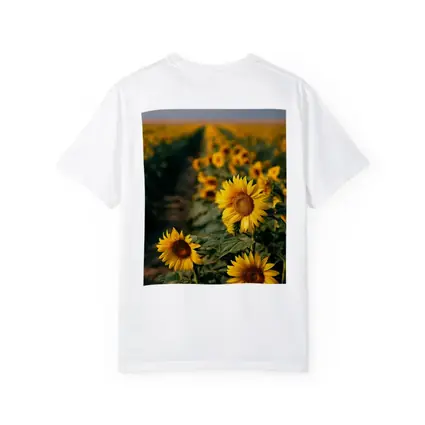 Sunflower Field Rows Under Clear Sky