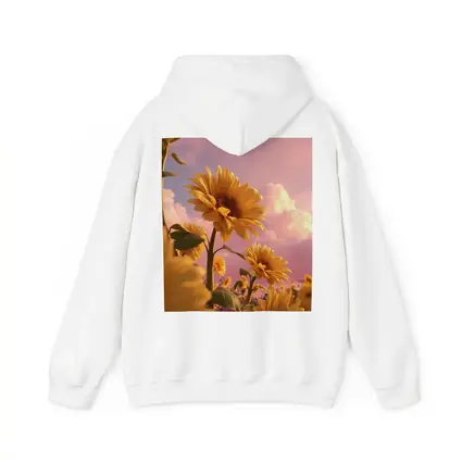 Sunflowers Against Pink Dreamy Sky
