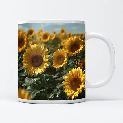 Sunflower Field Under Bright Blue Sky