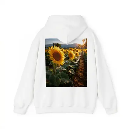 Sunflower Field Golden Hour Mountain Backdrop