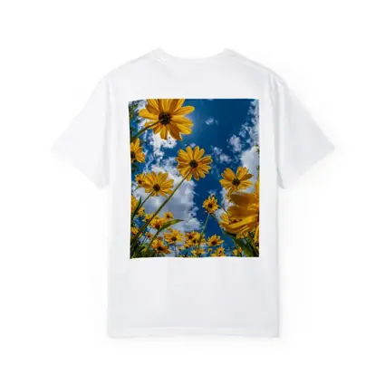 Yellow Daisies Against Blue Summer Sky