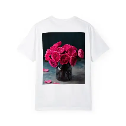 Pink Roses Bouquet In Glass Vase
