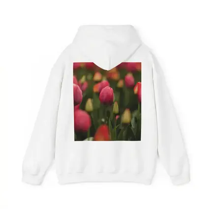 Pink Tulips Field Soft Green Background