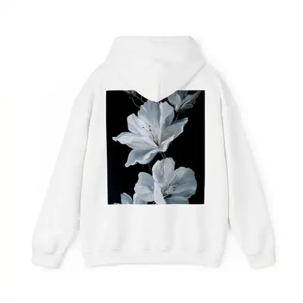 White Azalea Flowers On Black Background