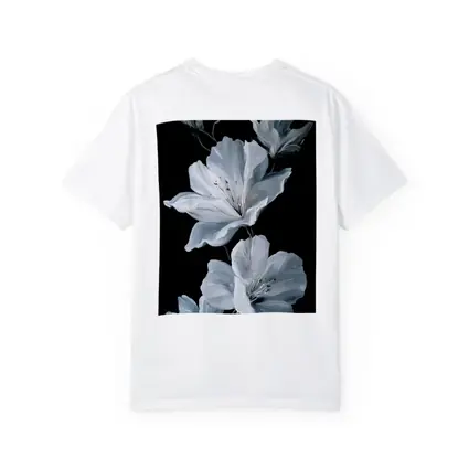 White Azalea Flowers On Black Background