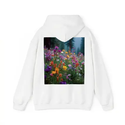 Colorful Wildflowers Meadow Forest Mountain Background
