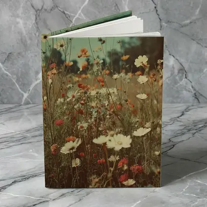 Retro Wildflower Field Soft Summer Meadow