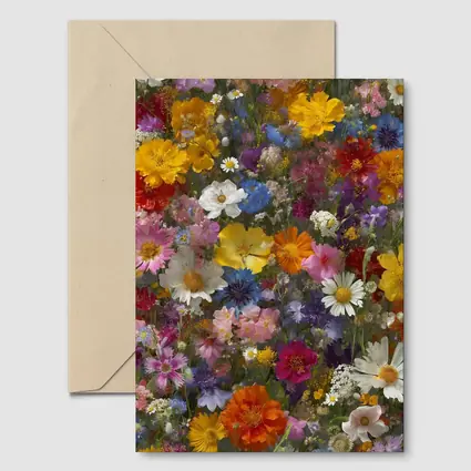 Colorful Wildflower Mix Dense Floral Arrangement