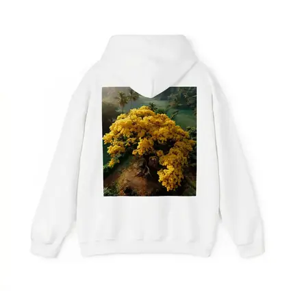 Yellow Tree Aerial View Tropical Landscape