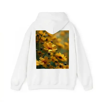 Yellow Coreopsis Flowers Green Blurred Garden Background