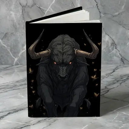 Dark Bull Anime Art Black Background