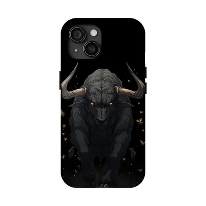 Dark Bull Anime Art Black Background