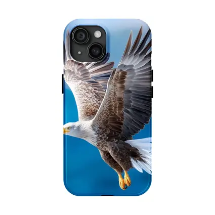 Bald Eagle Flying Over Blue Sky