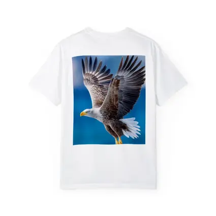 Bald Eagle Flying Over Blue Sky
