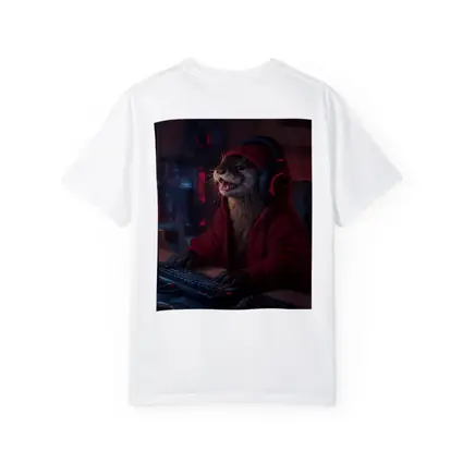 Otter Gamer Red Hoodie Gaming Setup
