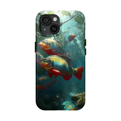 Colorful Piranha Fish Underwater River Scene