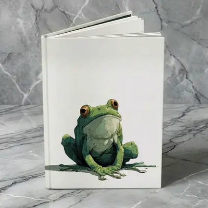 Green Tree Frog Sitting White Background Illustration