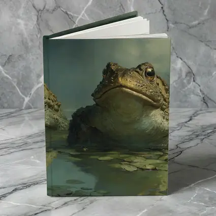 Three Toads Resting In Misty Swamp
