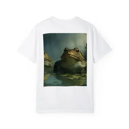 Three Toads Resting In Misty Swamp