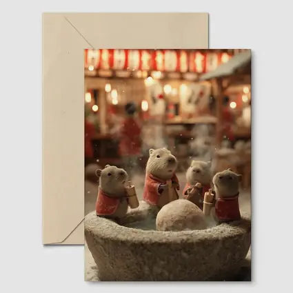 Capybaras Hot Spring Japanese Winter Festival