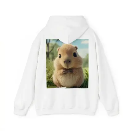 Cute Guinea Pig With Paper Airplane Outdoors