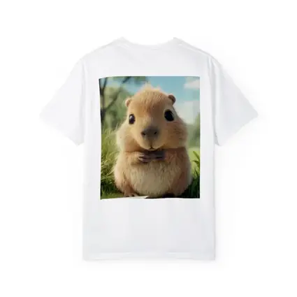 Cute Guinea Pig With Paper Airplane Outdoors