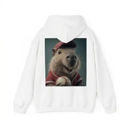 Capybara Baseball Player Wearing Red Uniform
