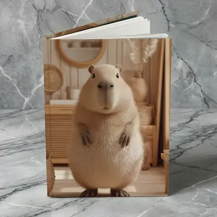 Capybara Standing In Cozy Boho Interior
