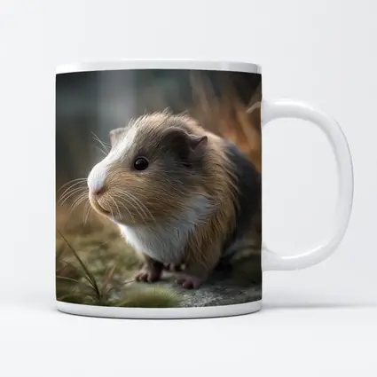 Guinea Pig Close Up Outdoor Grass Setting